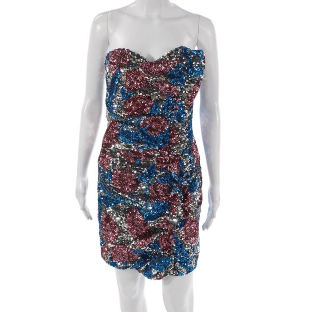 Giuseppe Di Morabito Womens Mini Floral Sleeveless Dress Size 42